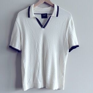 A&F Men’s Knitted Polo SZ S